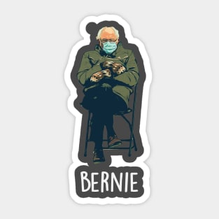 Bernie Sanders With Mittens Sticker